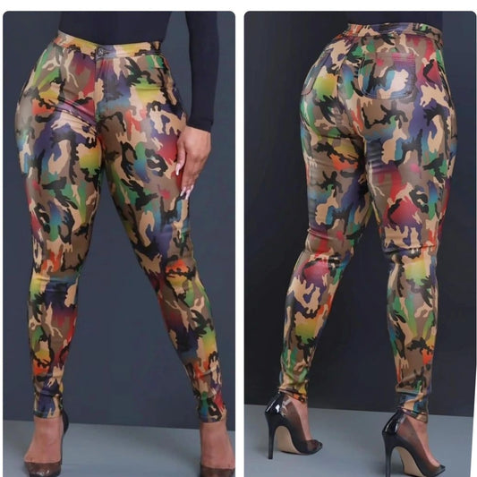 The Painted On Faux Leather Jeggings