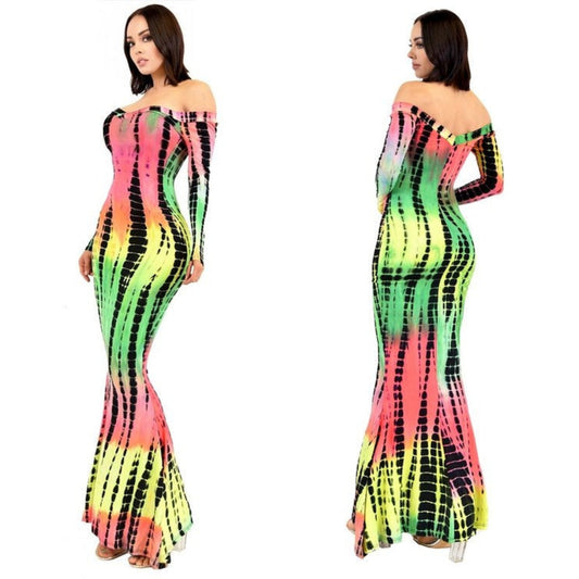 The Color Block Tie Dye Maxi Dress