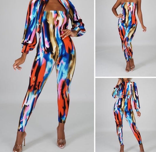 The Multi Color Two Piece Set